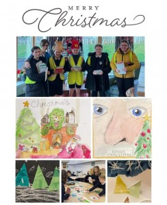 In December all classes were busy making Christmas cards to be given to care homes in Kelso. Over 230 cards were made by our pupils which meant that each care home resident in Kelso would receive at least 2 cards from Edenside. Our house captains delivered the cards where they were warmly greeted. One resident said these would be the only cards he would receive this year.